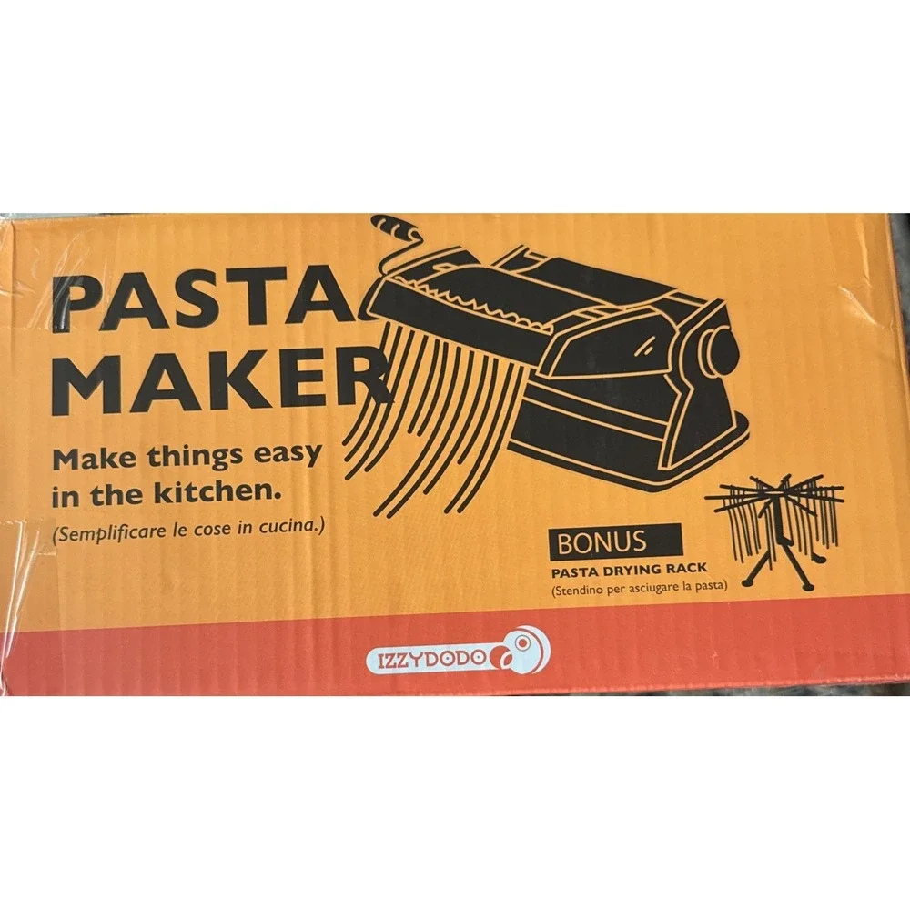 IzzyDodo Manual Pasta Maker Machine 9 Thickness Settings Fettuccine Lasagna New
